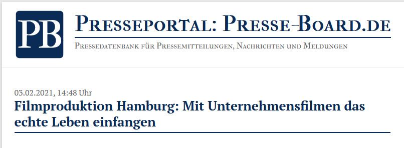 Filmproduktion Hamburg: Mit Unternehmensfilmen das echte Leben einfangen